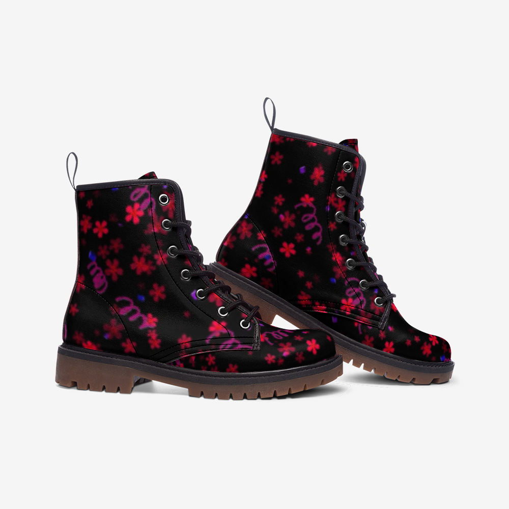 Springed Flowers Leather Lightweight boots MT