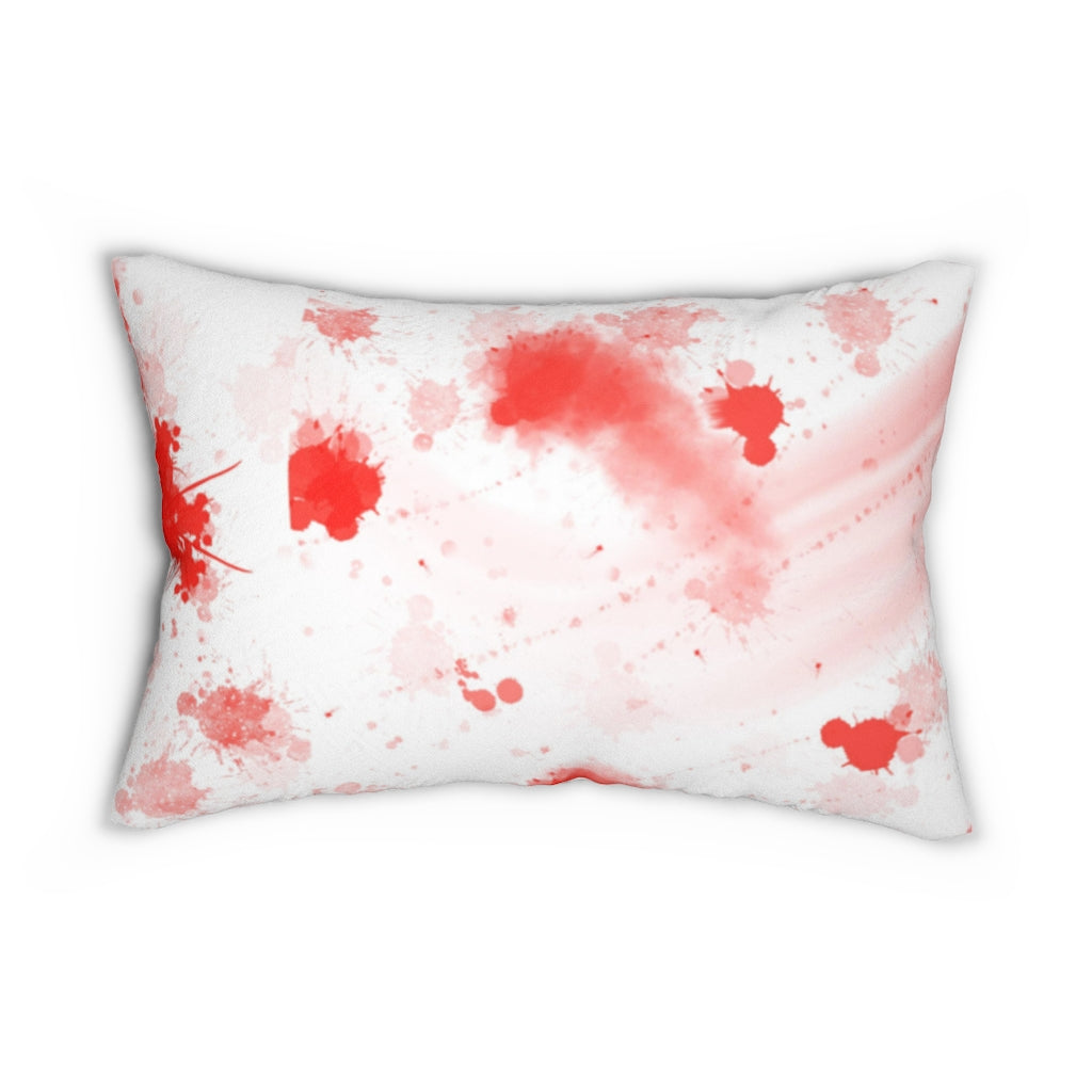 blood spatter Spun Polyester Lumbar Pillow