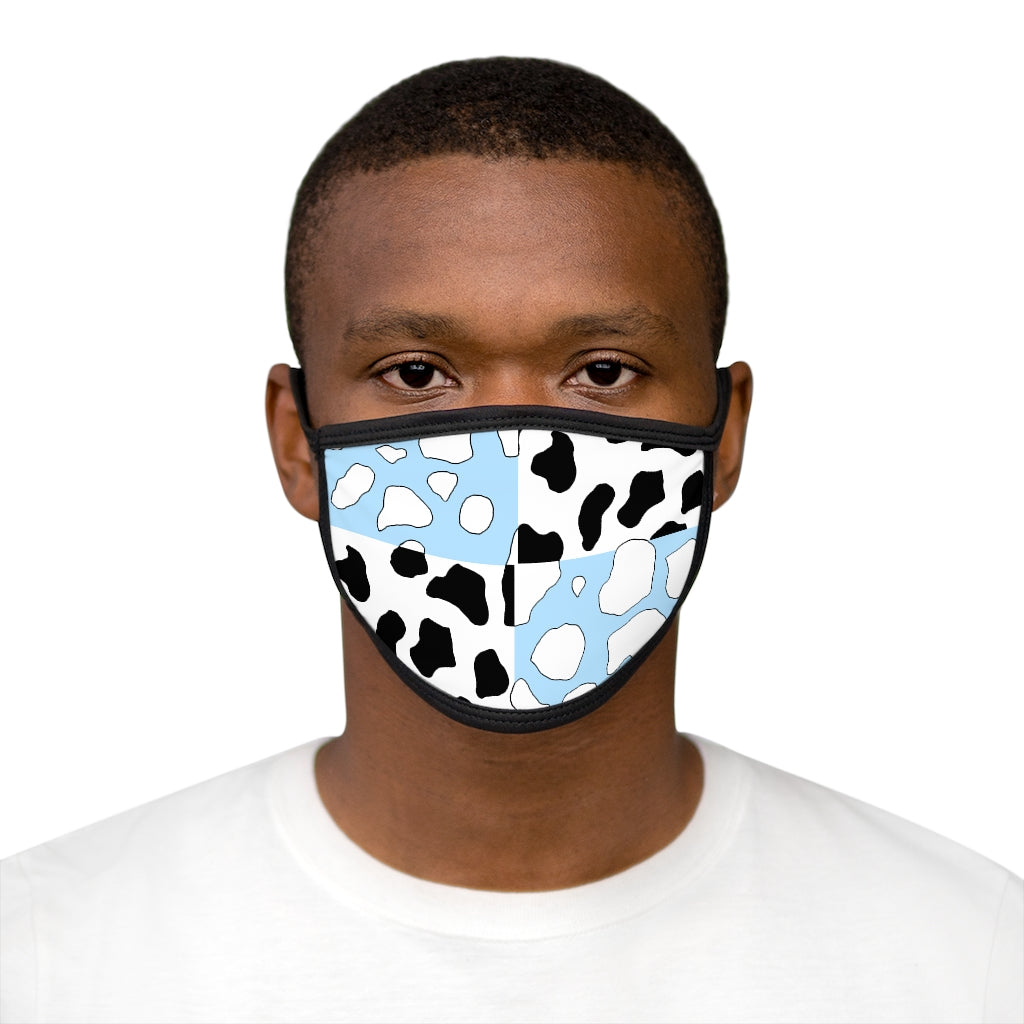 Softboi Blue Cowboi Mixed-Fabric Face Mask