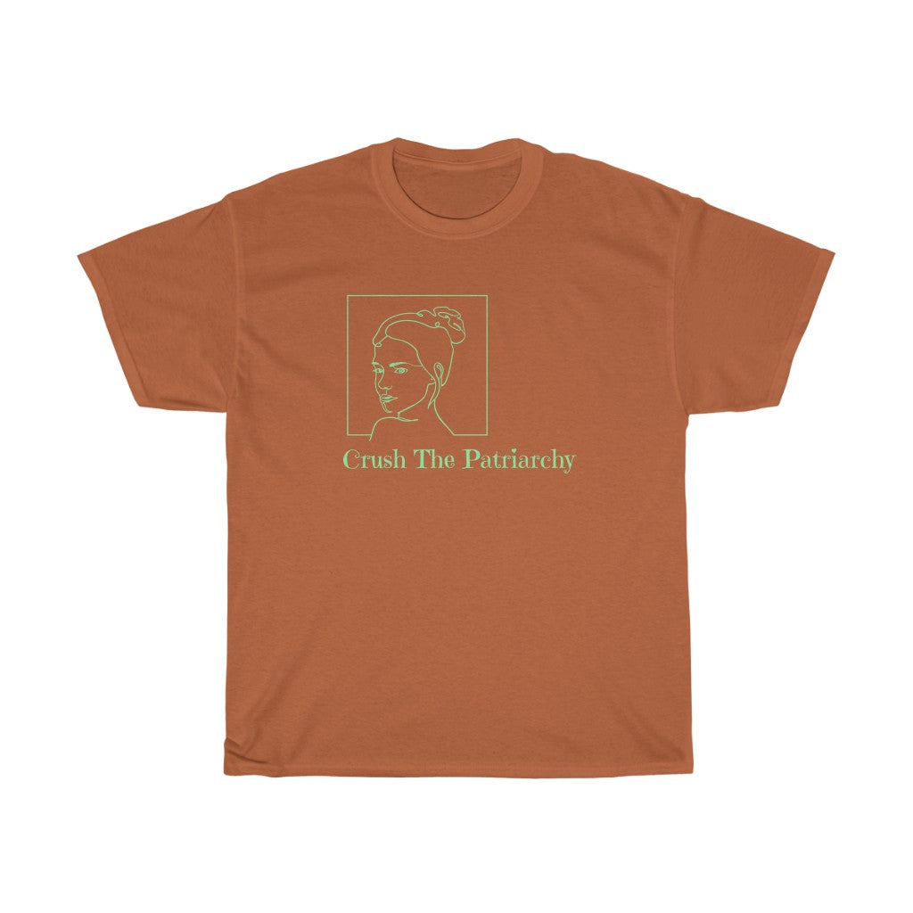 Crush The Patriarchy Green Cotton Tee