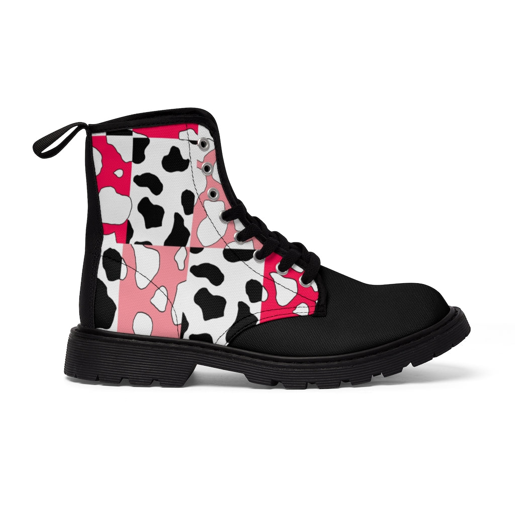 Cowboi Pink Large Sized Canvas Boots