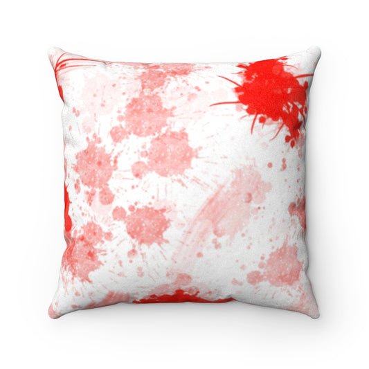 blood spatter Faux Suede Square Pillow