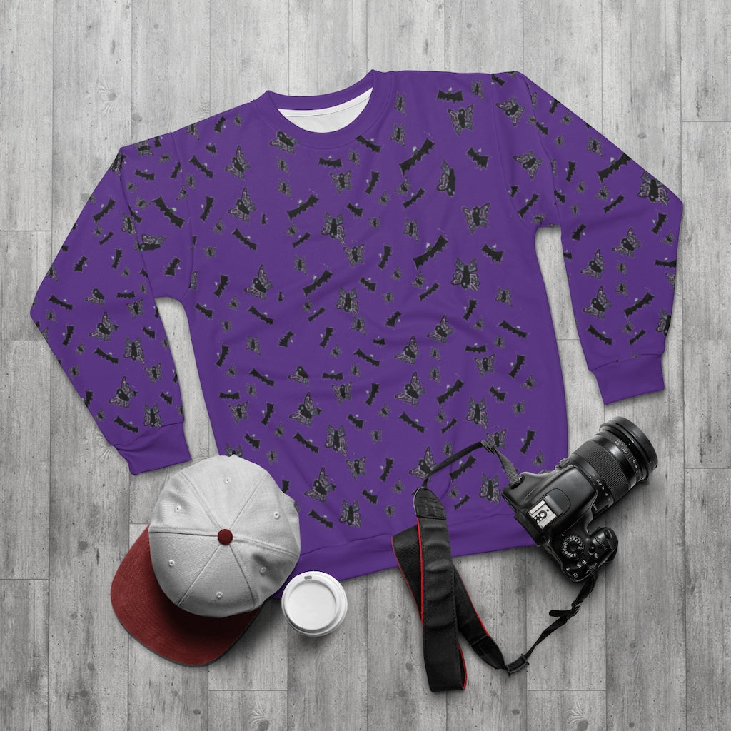 Butterflies and Bats purple Sweatshirt