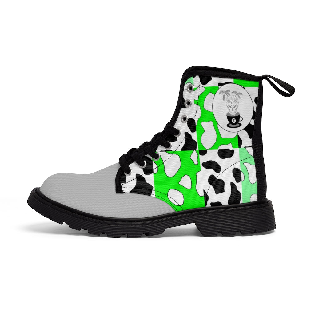 Cowboi Green Small Sized Canvas Boots