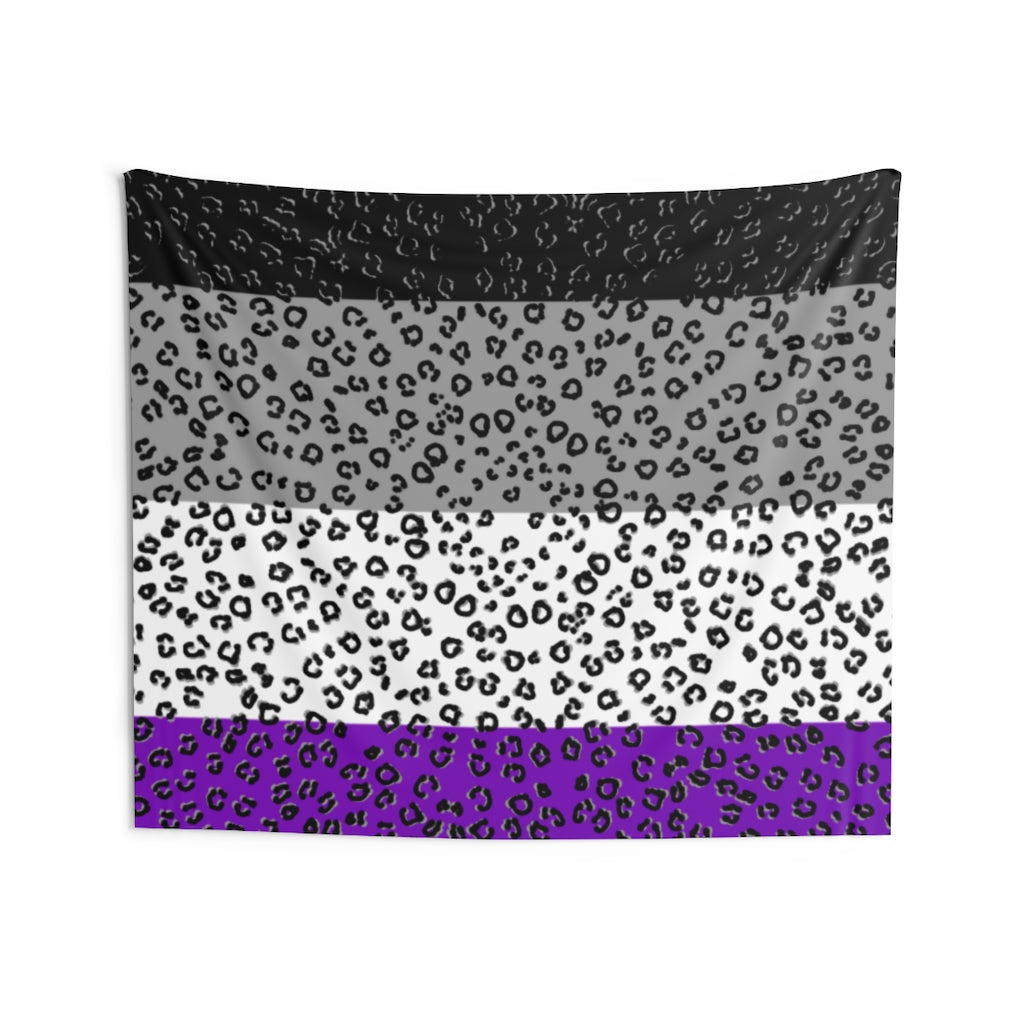 Asexual Flag Cheetah Wall Tapestries