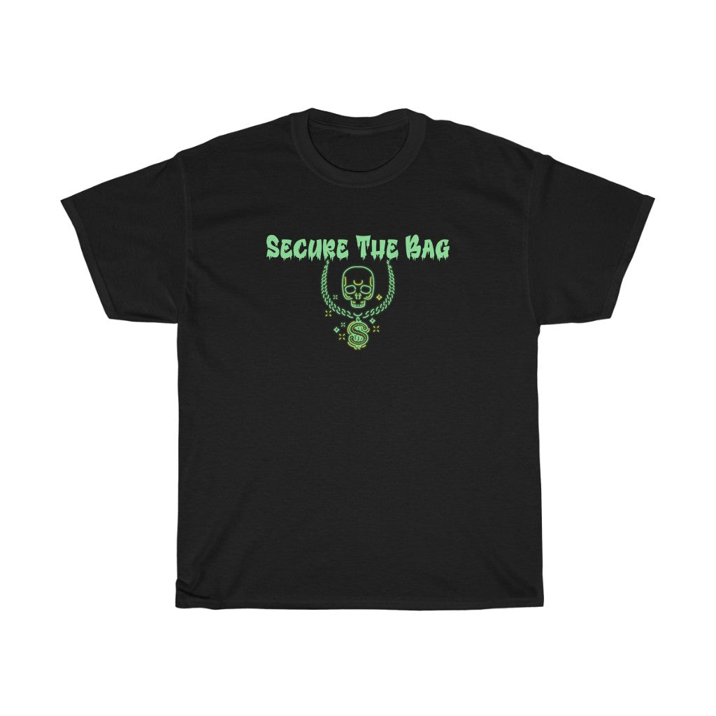 Secure The Bag Green Cotton Tee